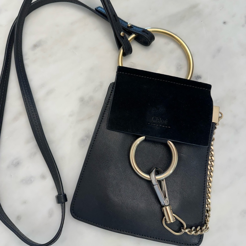 Chloe Faye Mini bracelet bag on black